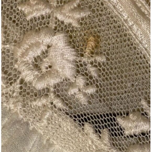 Vtg 1970s Gunne Sax Jessica's Gunnies Victorian High Neck Blouse Ivory Pearls M - Picture 6 of 12